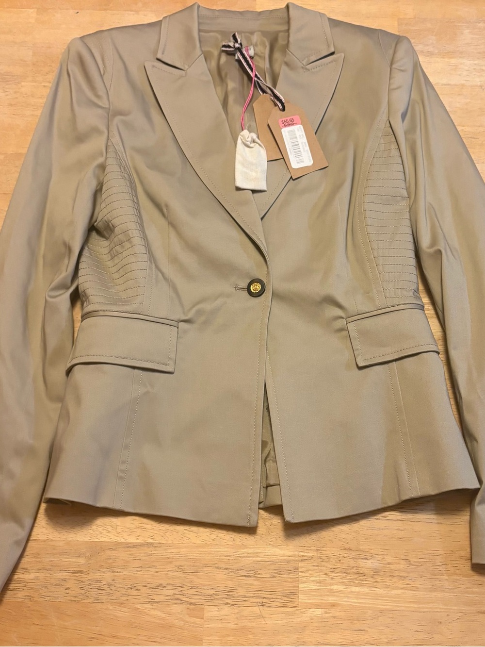 Cremieux Women's Tailored Beige Blazer Jacket